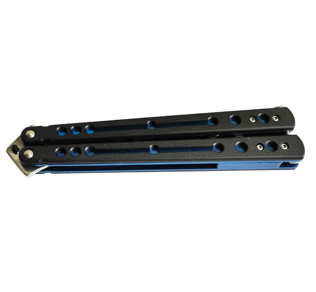 Couteau pliant en acier inoxydable avec poignée G10 et roulement à billes pour entraînement à lame émoussée