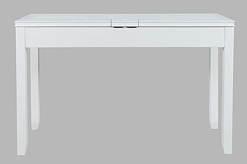 Miniatura 9 de Jofran Inc. Gramercy Chevron Mid-Century Moderno escritorio de carga USB de tres cajones Blanc,Platinado,Dark