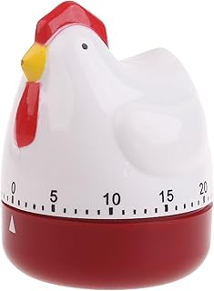 Cute Hen Shape Kitchen Cooking Timer Mechanical Countdown Clock Alarm Reminder F Large Display with Loud Alarm Digital Hour Minute Second Large for for Clock