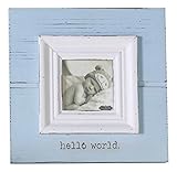 Mud Pie Baby Photo Frame, Hello World/Blue