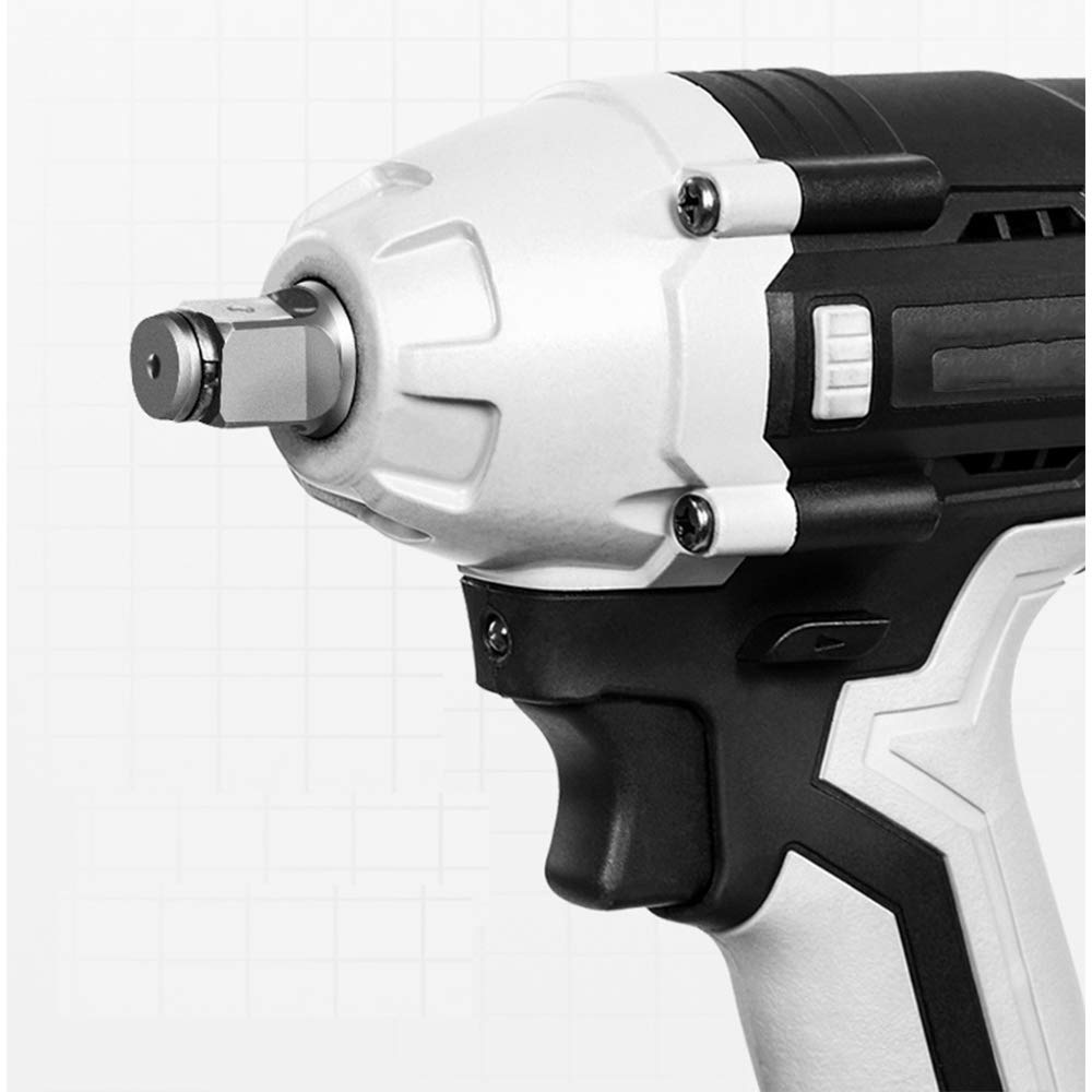 Max 980N.m Avvitatore Impatto Elettrico Cacciavite Elettrico a Batteria Presa da 1/2 Pollice + 2 Batterie da 30000 Li Include Accessori Completi
