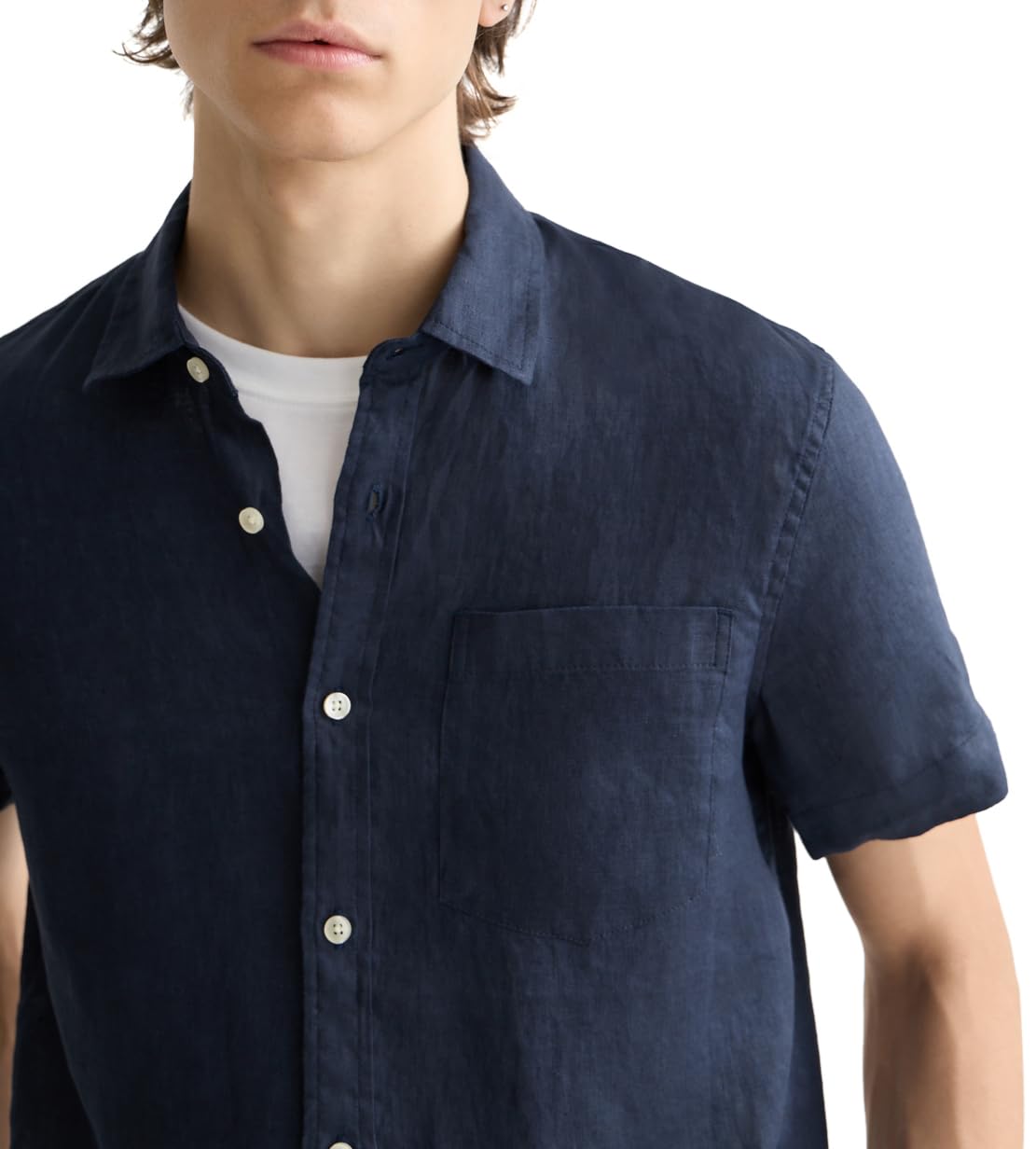 Scotch & Soda Linen SS Shirt Camiseta para Hombre