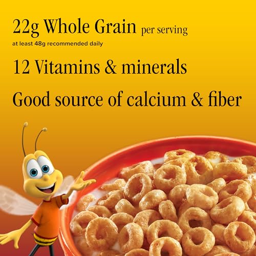 Image of Cheerios Honey Nut Breakfast Cereal, Heart Healthy, Gluten Free, 27.2 oz