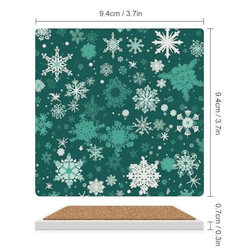 Dessous de verre flocons de neige pour table basse et apéritif hivernal - 3