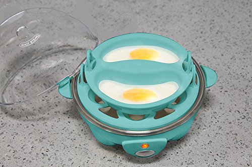 Image of Elite Gourmet Easy Electric 7 Egg Capacity Soft, Medium, Hard-Boiled Cooker Poacher, Scrambled, Omelet Maker with Auto Shut-Off and Buzzer, BPA Free