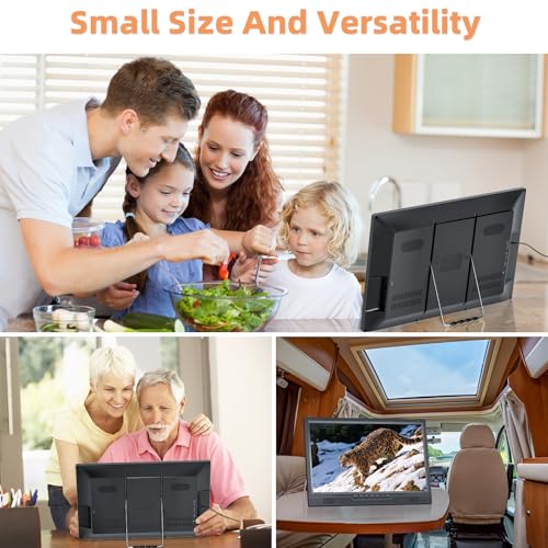 Image of NORTHING 19.2 inch Portable TV with Antenna, 1080P LED Small TV with HDMI Input /AV Input /USB Port, Kitchen TV with Built-in Stand, for Camping Bedroom RV Patio Indoor Outdoor