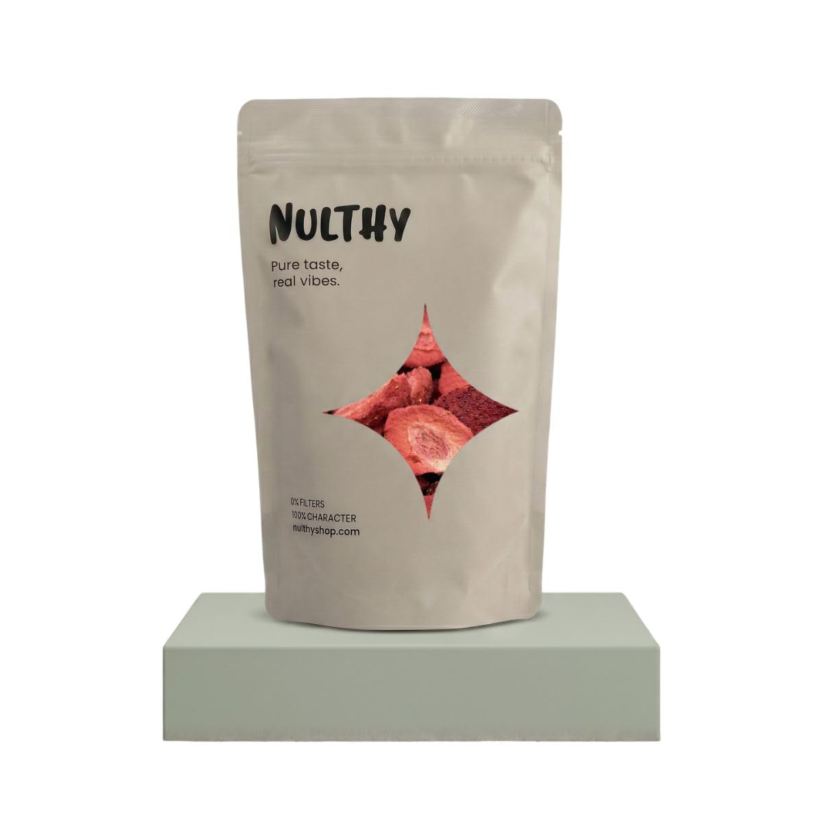 NULTHY 250g Fresas Liofilizadas - Snack 100% Natural, Sin Azúcar Añadido. Fruta Deshidratada Crujiente para Batidos, Cereales y Repostería. Nutrición Saludable y Deliciosa