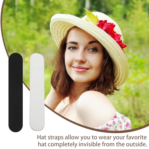 30 Stück Hutgrößen Reduzierersel,Hutband,Hutband Innen,Hutbänder,5mm Bstklebend Hut Größe Verkleinerung,Selbstklebende Hutgrößenband Für Männer Frauen Schweißband Schwarz Weiß