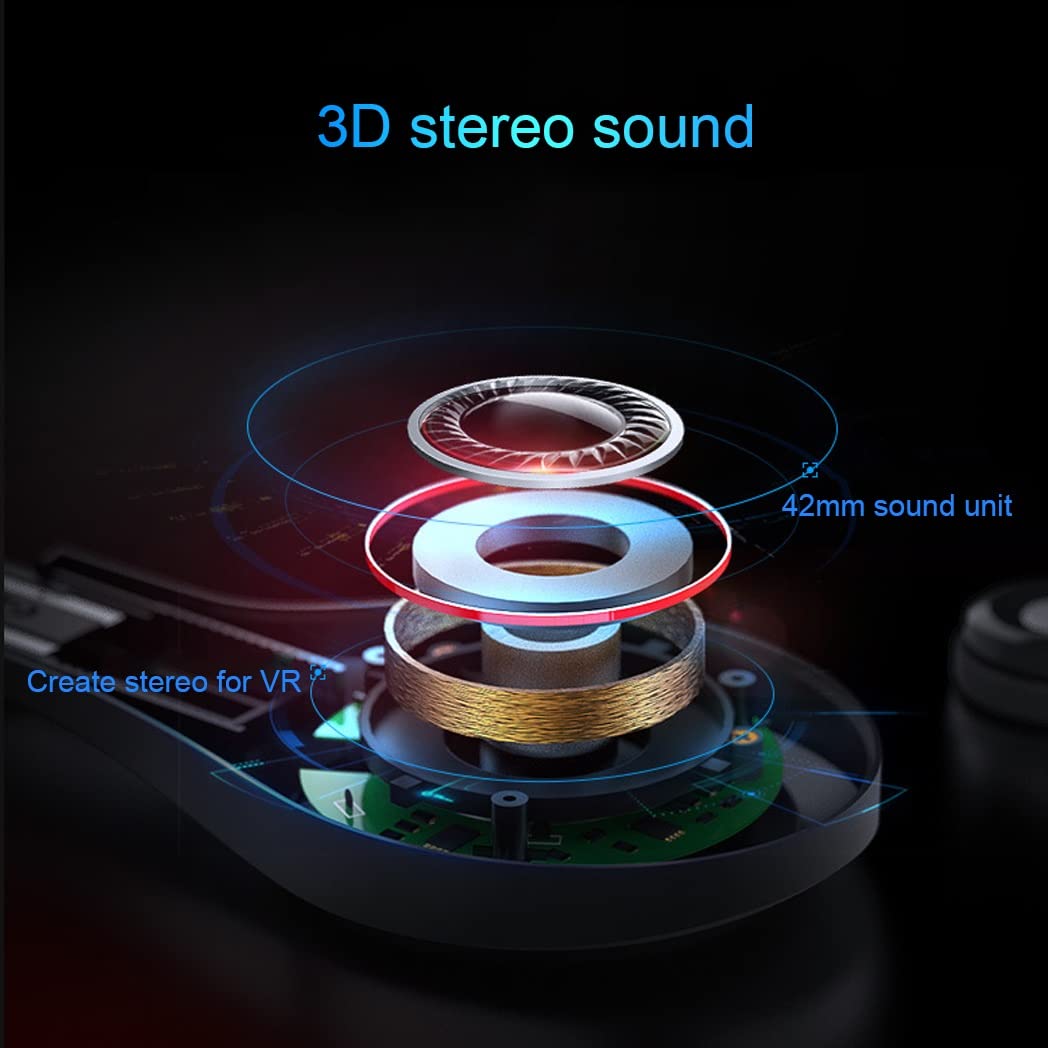 Occhiali VR, Visore Realtà Virtuale, Cuffie 3D VR Compatibile con Tutti Gli, Lente Regolabile per Film e Giochi 3D, per iPhone 13 Pro Max/13 Pro/13/12/11, per Samsung Galaxy S21, Huawei, Xiaomi