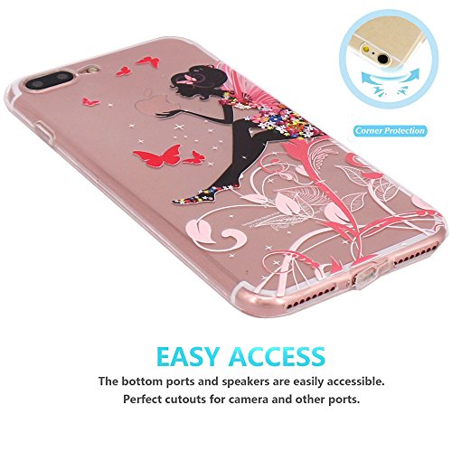 JIAXIUFEN Cover iPhone 7, TPU Gel Protettivo Skin