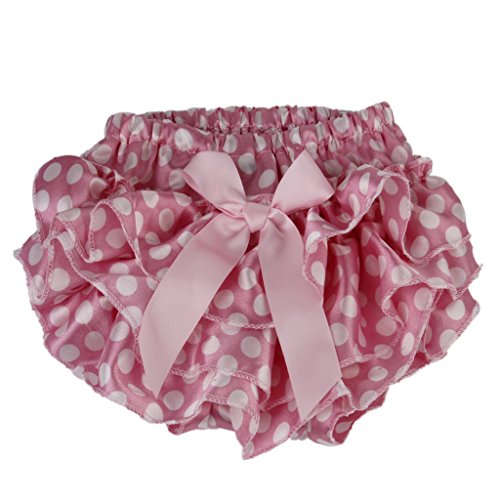 F Fityle 0-6M Baby Girl Infantil Ruffle Cover Fralda Bloomer Bottom Brief Petti Short Pantie - Rosa