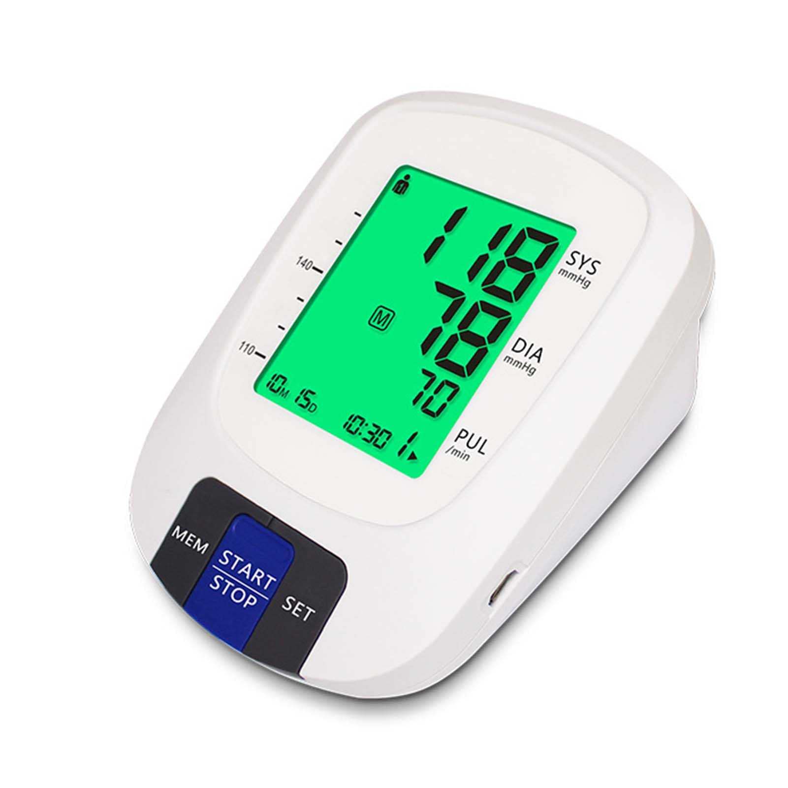 Esfigmomanómetro de Brazo electrónico, Monitor de presión Arterial doméstico de Alta precisión, Pantalla Digital LCD, presión Inteligente, Carga USB, para monitoreo de hipertensión