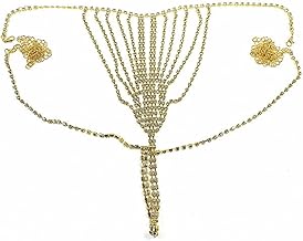 Sexy Rhinestone String Thong Crystal Diamond Chain Sparkling Body Chain Crystal Panties Rhinestone Underwear Jewelry Thong Chain Body