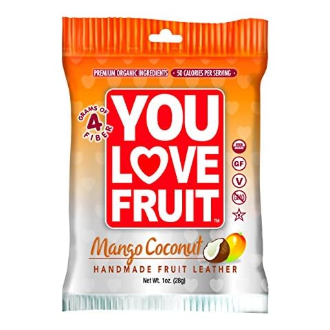 You Love Fruit Organic Fruit Leather, Mango/Coconut, 1 Ounce (Pack of 12) Cover