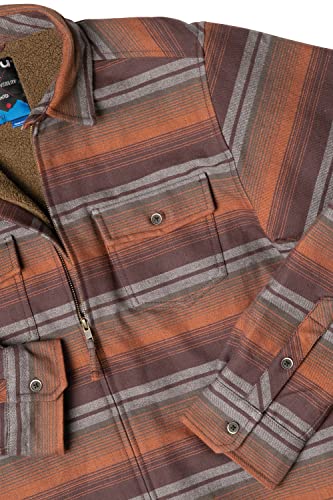 KAVU Eagle Pine Mens Full Zip Jacket Shirt-Midnight Stripe3