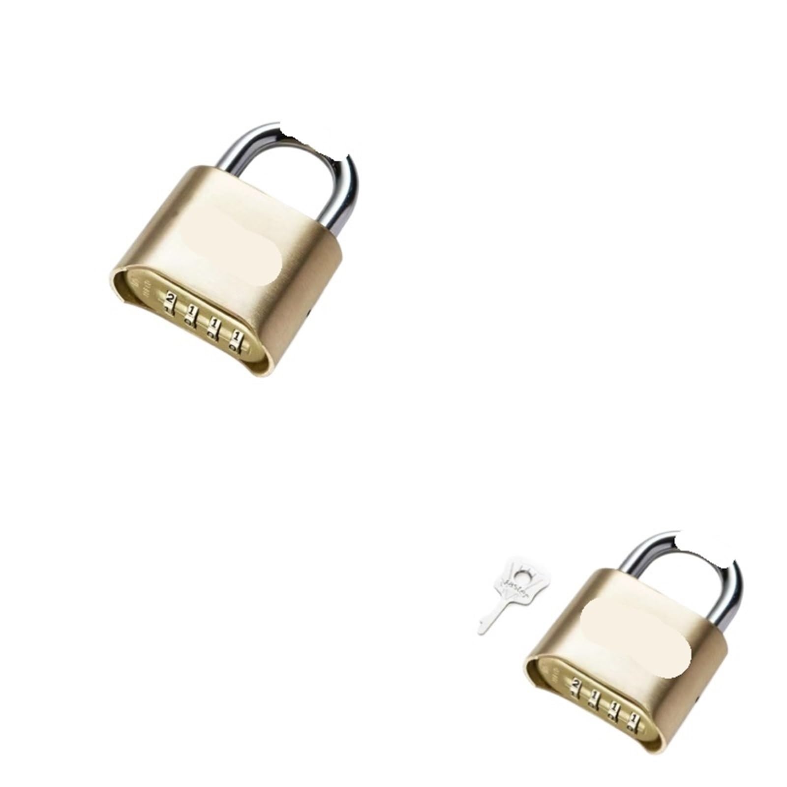Candado con Cerradura de combinación de latón, antirrobo, antimanipulación, Resistente al Agua para Bloquear(2 Pcs)