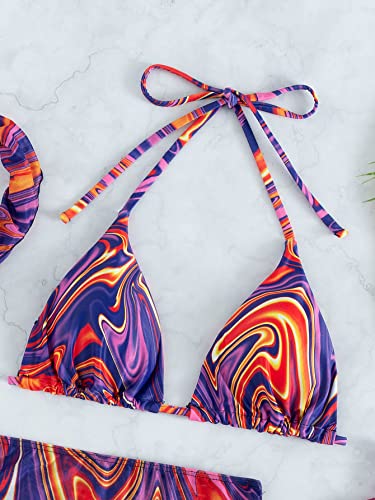 SOLY-HUX-Womens-4-Piece-Swimsuits-Triangle-Bikini-Bathing-Suits-with-Mesh-Beach-Skirt-Bandana