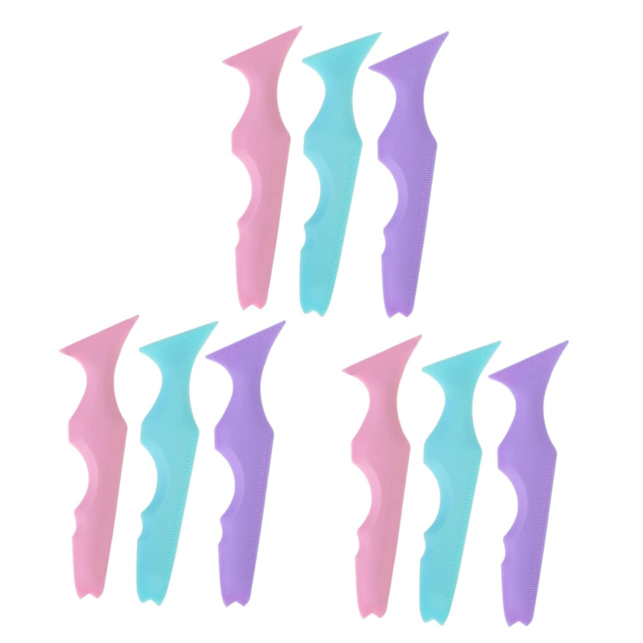 Healeved 9pezzi Stencil Silicone Per Eyeliner Strumento Riutilizzabile Per Applicazione Precisa Makeup Per Sopracciglia Principianti e Professionisti