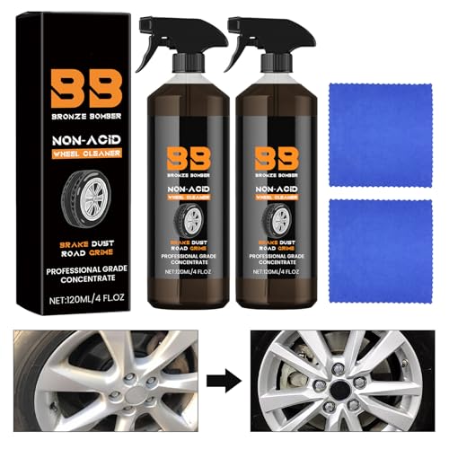 Mailfull Limpia Llantas Coche 240ml Limpiador de Llantas Especial no Acido Limpia Frenos Ideal para Limpiar Ruedas y Neumáticos