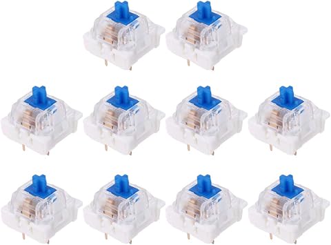 Mechanical Keyboard Switches 10pcs/Set Mechanical Keyboard Replacement Accessory Suitable for Cherry MX Gateron Wirel Charger White and