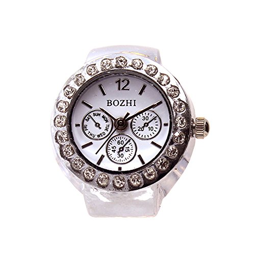 Womens Watches,Hengshikeji Dial Quartz Analog Wrist Watches Casual Creative Steel Cool Elastic Quartz Finger Ring Watch Fashion Ladies Watches Bracelet Sport Watches for Females Gift