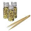 Surakey – Eetbare bladvlokken, 3 stuks gouden vlokken eetbaar voedsel decoreren folie goud blad voor koken, gebak…
