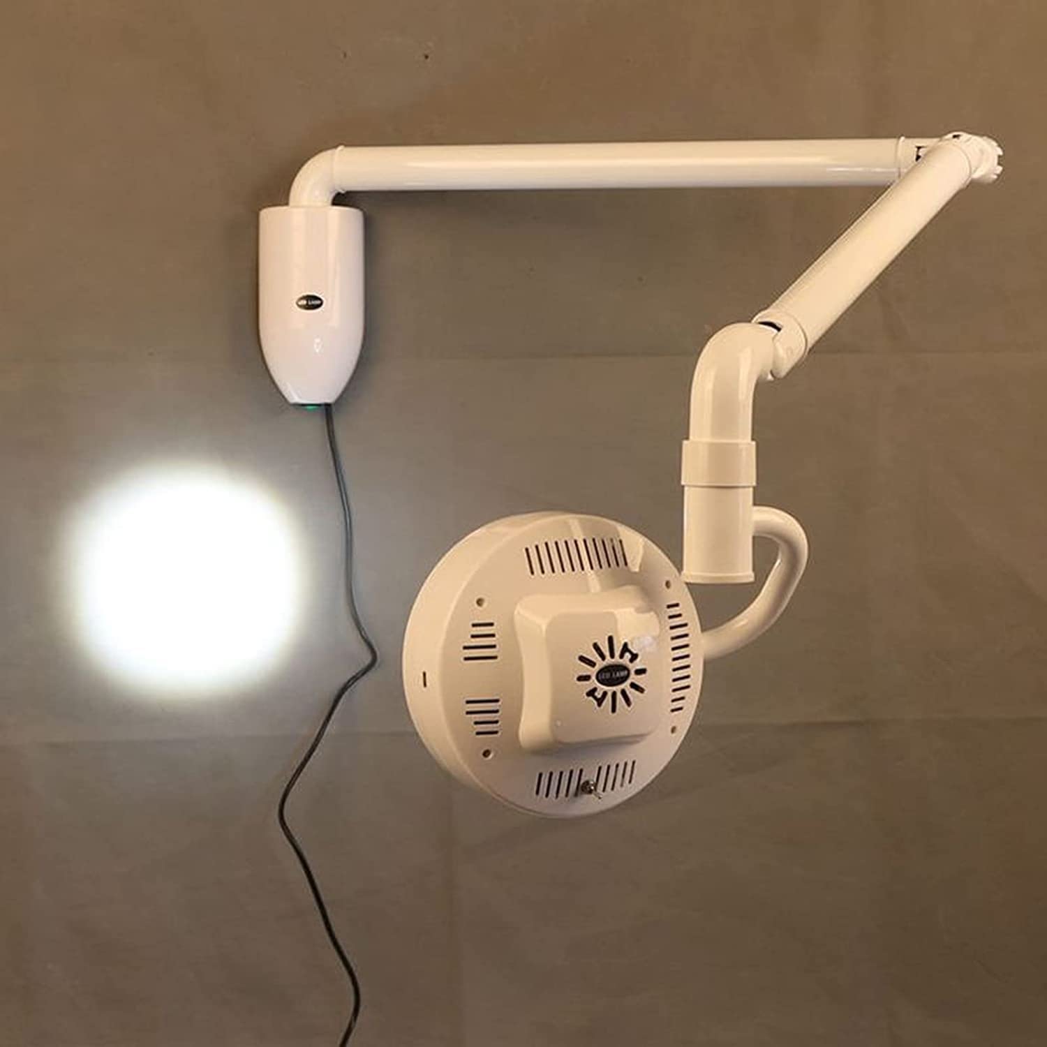 lámpara de quirófano médica Lámpara Sin Sombras For Examen Quirúrgico Montada En La Pared De 30 W, Rotación De 360 ​​​​°, Luz LED For Examen Médico, Luz Fría Dental, For Equipos Médicos De Laboratorio