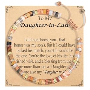 Best Friend Sister In Law Daughter In Law Bonus Daughter Sister Gifts Beaded Bracelets for Women Birthday Christmas New Year Gifts