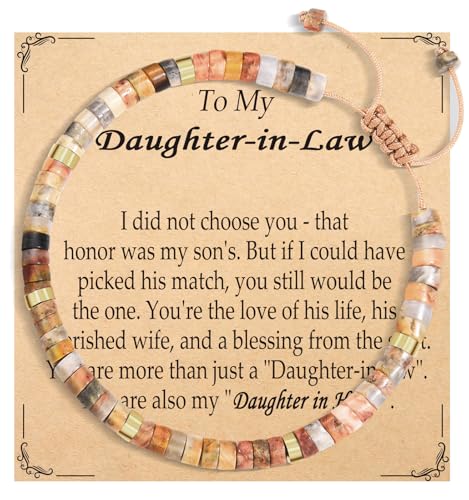 Sister-In-Law, Daughter-In-Law, Bonus Daughter, Grandma, Mimi, Nana, Aunt Gifts Beaded Bracelets for Women Mothers Day Birthday Christmas Gifts