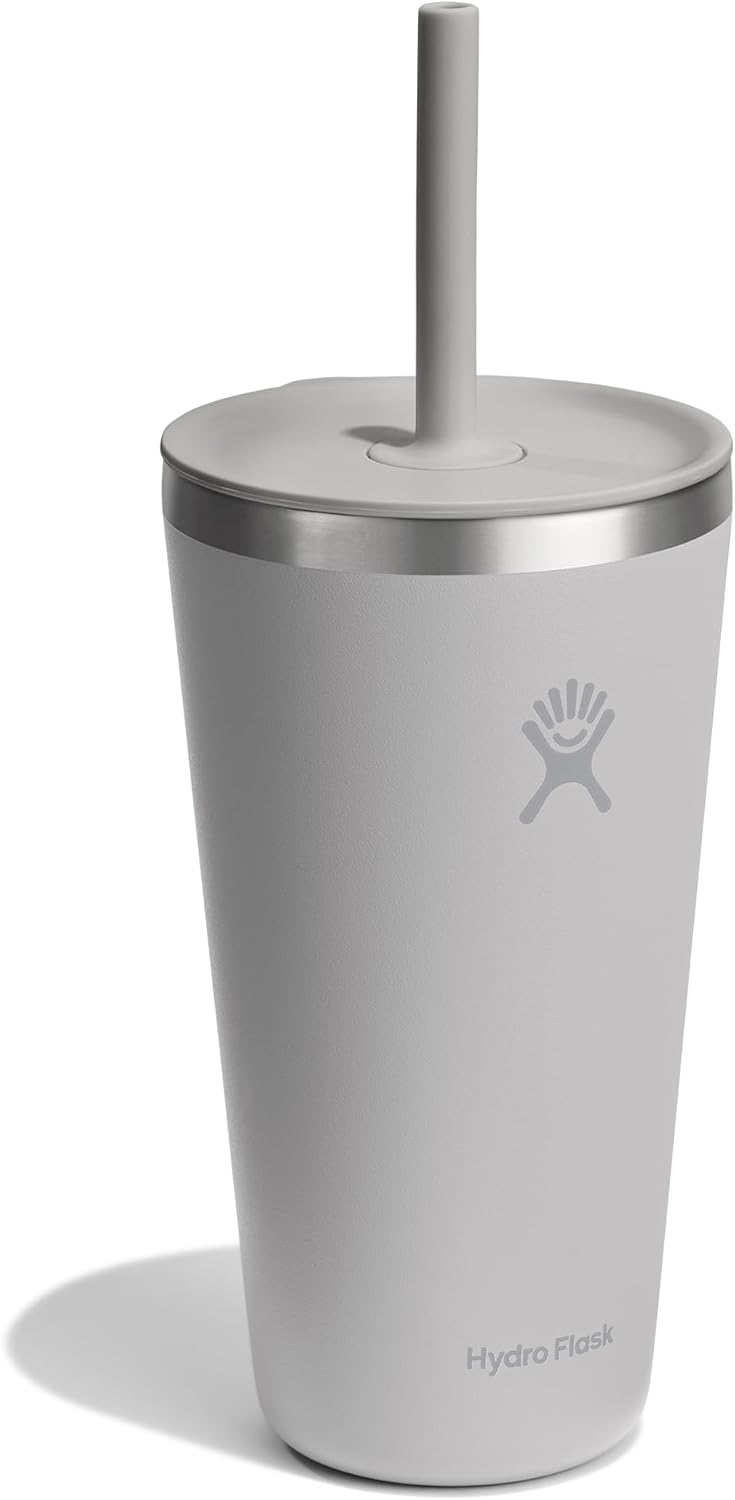 Hydro Flask All Around Tumbler Straw Lid, Insulated Travel Mug, Stainless Steel Coffee Cup 28 Oz Tonal Birch - Image 2