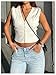 GORGLITTER Women's Button Up Sweater Vest V Neck Cardigan Sleeveless Knit Tank Tops Dressy Fashion Beige Small