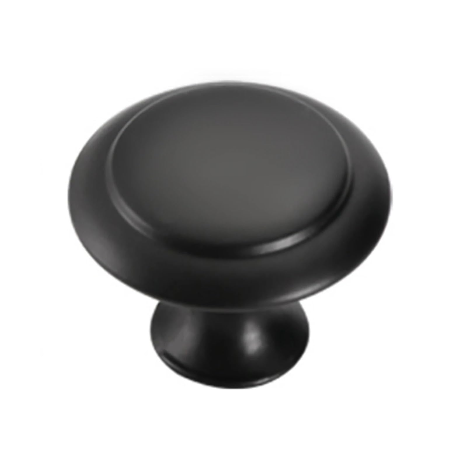 Xavren Black Round Cabinet Knobs 25Pcs Metal Cabinet Drawer Knobs With Screws
