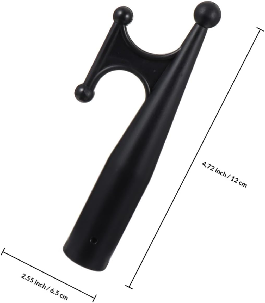 Vaguelly Replacement Nylon Boat Hook End Attachment for 28mm Pole, Sturdy Black Plastic Mooring Hook, Docking and Boating Accessory for Yacht, Kayak, Dinghy Use