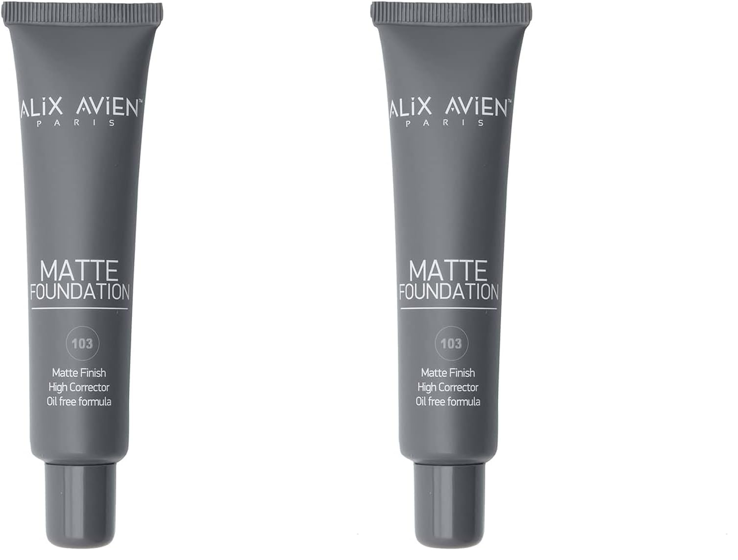 ALIX AVIEN Uzun Süre Kalıcı Doğal Mat Bitişli E Vitamini İçeren Mat Fondöten - Matte Foundation 406 Light Peach (2 paketi)