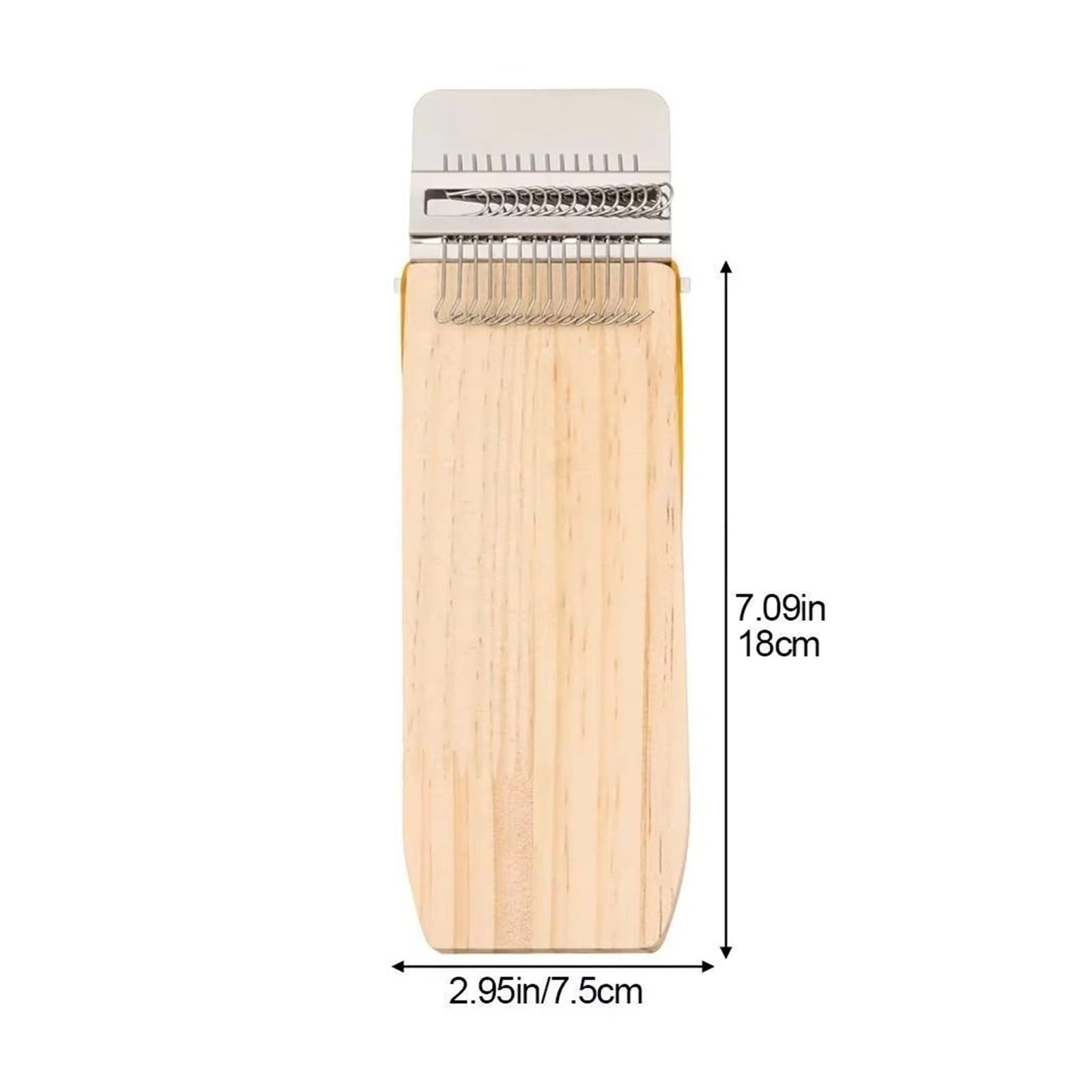 Wooden Darning Loom, przenośne narzędzie do tkania prostokątnego do szybkiego układania ubrań, ręczny zestaw naprawczy do mocowania otworów w skarpetach i swatach (14 haczyków)