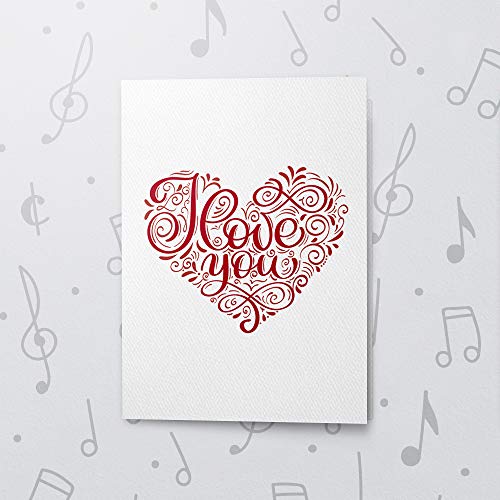 Recordable Love Greeting Card | Felt Paper Musical Love Card, Sweet Valentines Day Card, Singing Love Musical Card 10691 (120 Second Recordable)