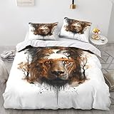 Photo Gallery lion leone forest foresta set copripiumino 3d animali set biancheria da letto microfibra morbida con chiusura a cerniera e federe 3 pezzi per ragazzi e ragazze adolescenti bambini double(200x200cm) Photo Gallery lion leone forest foresta set copripiumino 3d animali set biancheria da letto microfibra morbida con chiusura a cerniera e federe 3 pezzi per ragazzi e ragazze adolescenti bambini double(200x200cm)
