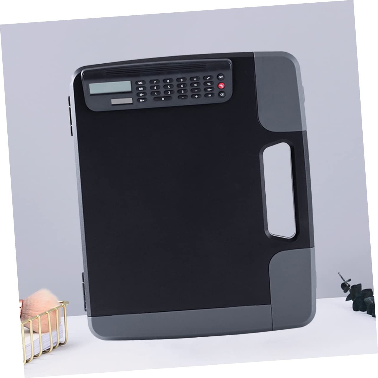 NUOBESTY Portapapeles Multifuncional Con Calculadora y Organizador De Archivos Diseño Empresarial Para Oficina y Estudio