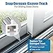 Aluminium Sliding Screen Door Track - Silvery Alloy Bottom Track for Repair & Replacement, Terrace Door Guide (75 Inch)