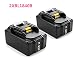 Produktbild 2X Ersetzen 18V 4.0Ah 4000mAh Li-Ion Werkzeug Akku für Makita BL1840B BL1850B BL1830B mit Ladeanzeige