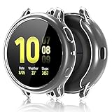 [2 Pack] Case Cover for Samsung Galaxy Active 2 40mm, Soft Clear TPU Protective Bumper Case Anti-Scratch Frame Cover Shell Compatible with Samsung Galaxy Active Watch 2 40mm