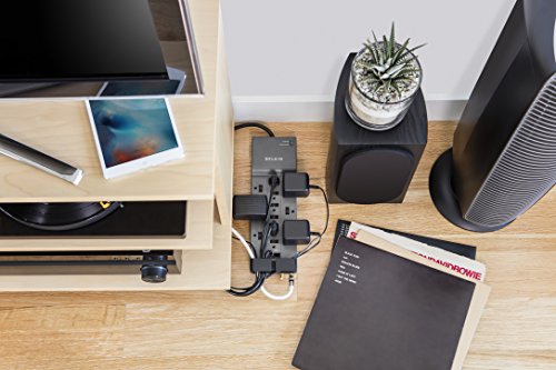 Belkin Power Strip Surge Protector With 12 Ac Multiple Outlets, 10 Ft Long Flat Plug Heavy Duty Extension Cord For Home, Office, Travel, Computer Desktop, Laptop & Phone Charging Bricks (4,156 Joules) #TOP6