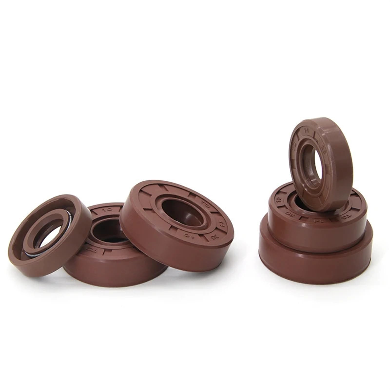 FKM Wellendichtring ID 14/15 mm TC-14/15 x 22/24/25/27/28/30/35/40/42 x 5/7/8/10 mm Fluorkautschukabdeckung Doppellippendichtungen Ringe Dichtung (Farbe: 5 Stück, Größe: 15 x 30 x 10 mm)