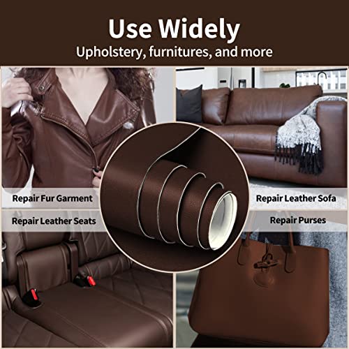Shagoom Leather Repair Patch, 17X79 Inch Repair Patch Self Adhesive Waterproof, Diy Large Leather Patches For Couches, Furniture, Kitchen Cabinets, Wall (17X79 Inch, Brown) #TOP2