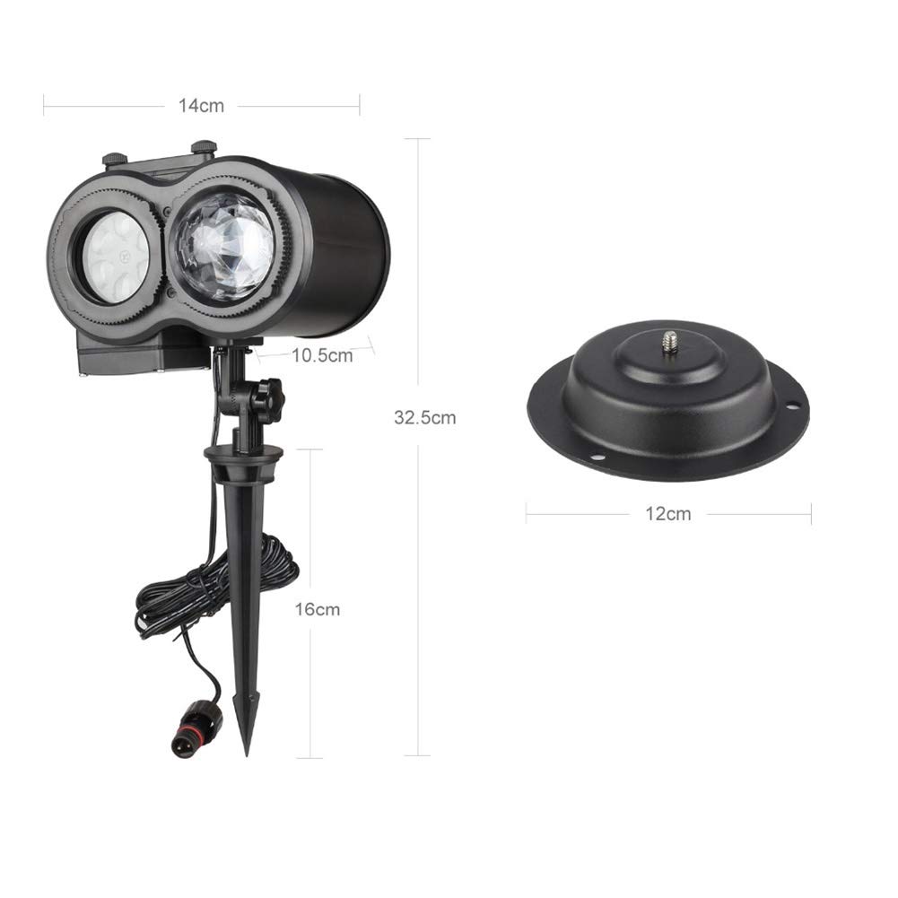 Projecteur de Noël à LED avec télécommande pour décoration intérieure et extérieure, étanche,