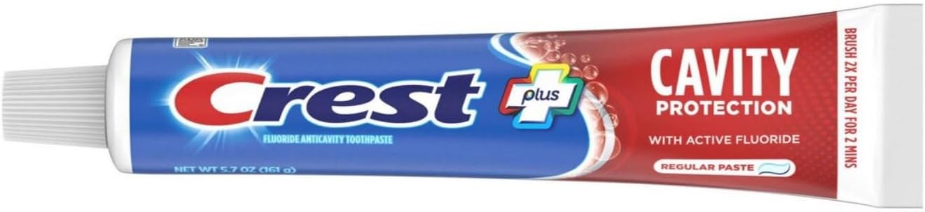 Crest Cavity Protection Toothpaste, Regular Paste, 5.7 Oz (Pack Of 2)