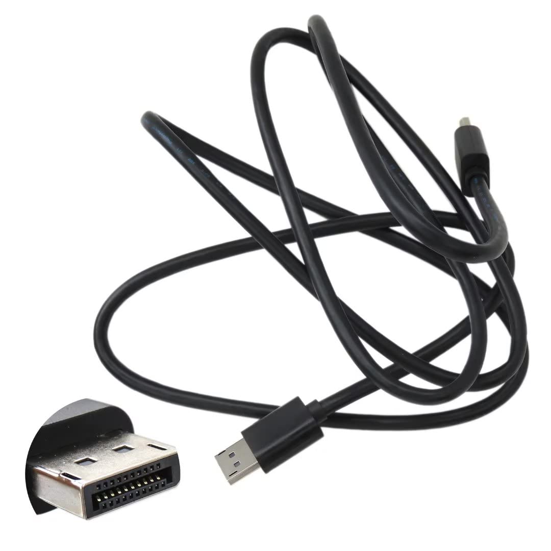 2Pcs 6FT Display Port Cable 1.4 Cable Display Port 1.4 Cord Support Resolutions Up to 8K@60Hz UHD (7680 x 4320) with 30 Bits/Pixel RGB Color and HDR - Black