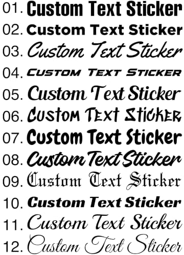 Personalised Custom Stickers | Waterproof Car Van Bumper Window Funny Name Letter Vinyl Decal Sticker | Outdoors Use 5-7 Years | 20-140cm | 40 Matt Gloss Colours | 30 Font Styles