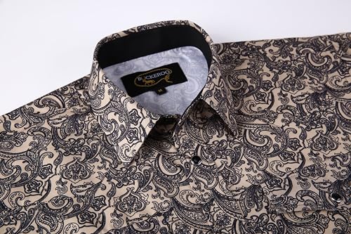 Mens Cowboy Cut Embroidered Western Long Sleeve Snap Button Down Shirt3