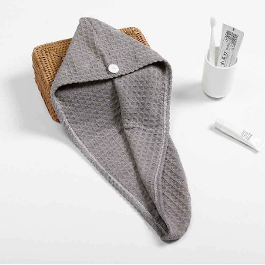 Nueva 1 pieza de tela de gofre blanca después de la ducha toalla de secado rápido sombrero turbante cabeza envoltura herramienta de baño (color: estilo 2) (estilo 2)